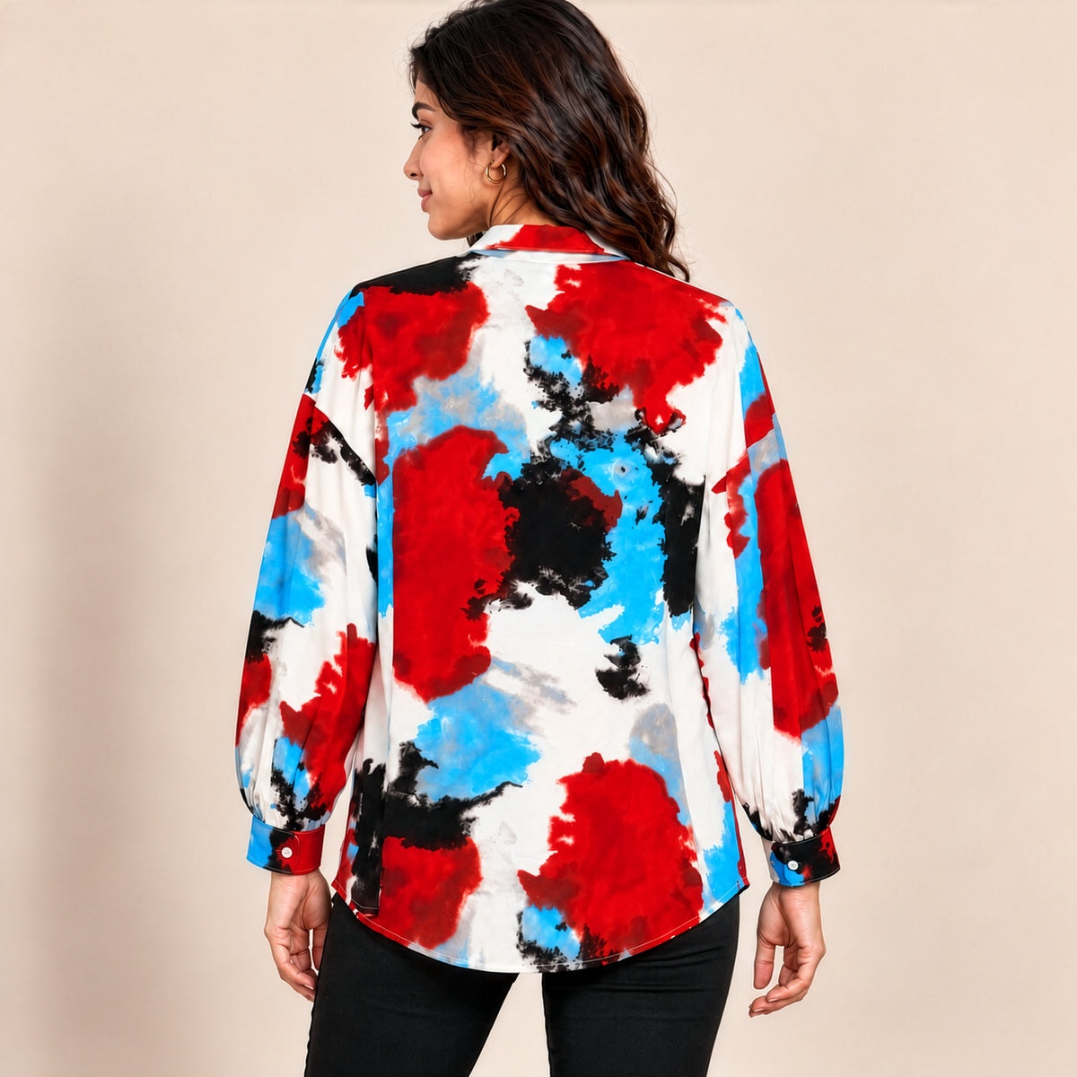 Abstract Color Splash Relaxed Shirt