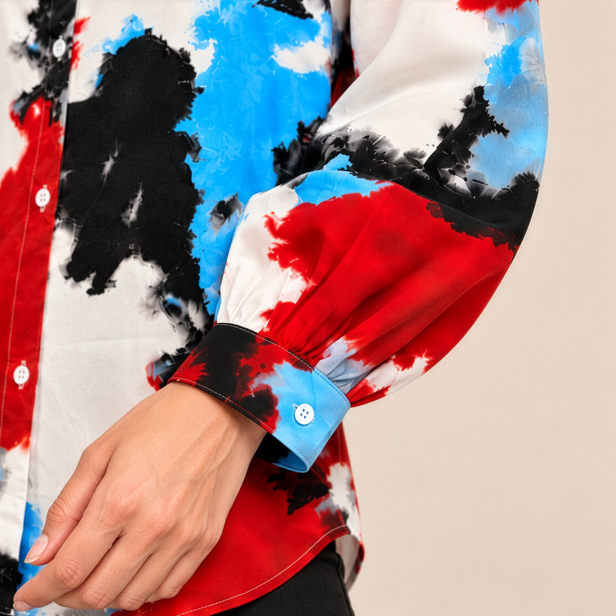 Abstract Color Splash Relaxed Shirt
